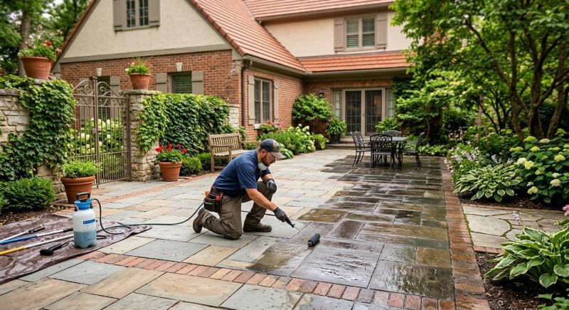 Paver Courtyard Cleaning Service